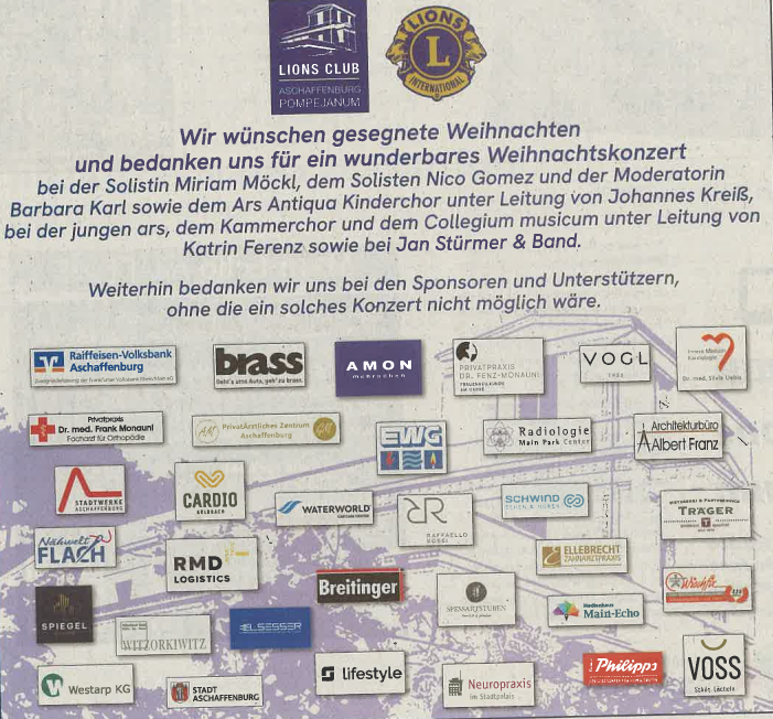 Weihnachtskonzert Lions Weihnachtskonzert Lions